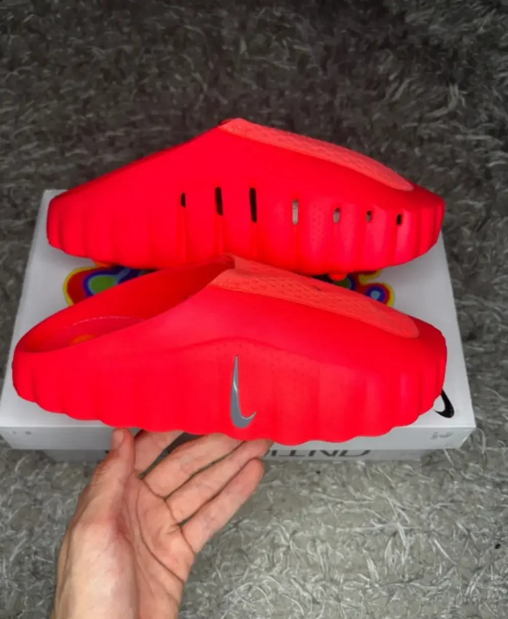 Nike Mind 001 Solar Red Slides